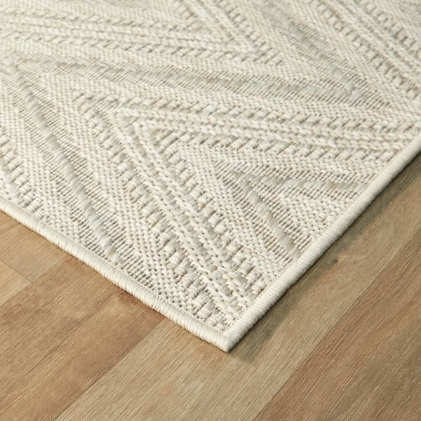 BALTA US Kava Charcoal 5 ft. x 7 ft. Chevron Flatweave Indoor/Outdoor Area Rug, Grey
