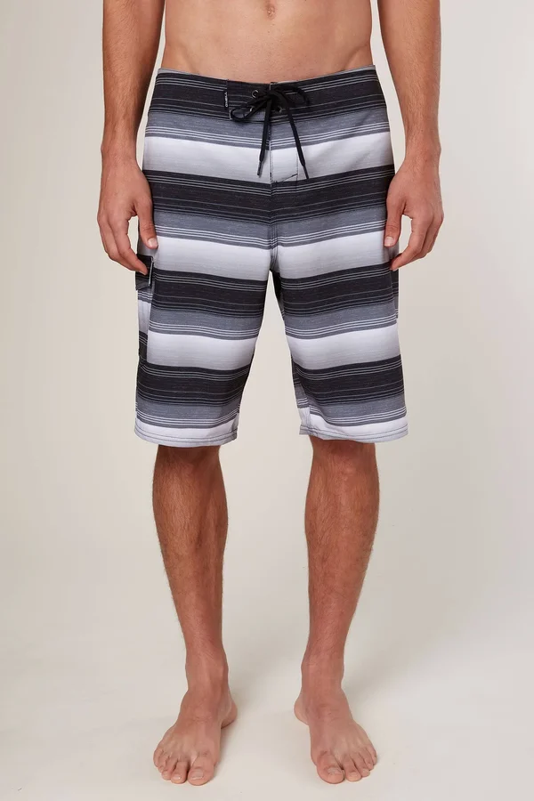 O&Neill Santa Cruz Stretch Stripe Boardshorts Men's Black - 38