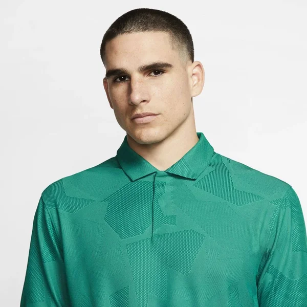 Nike Men's Tiger Woods Dri-Fit Camo Golf Polo, XL, Green