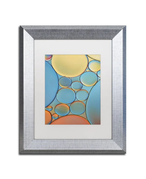 Trademark Fine Art Blue and Apricot Drops by Cora Niele Framed Photographic Print - Size: 14x22 H x 11x22 W x 0.5x22 D, Frame Co