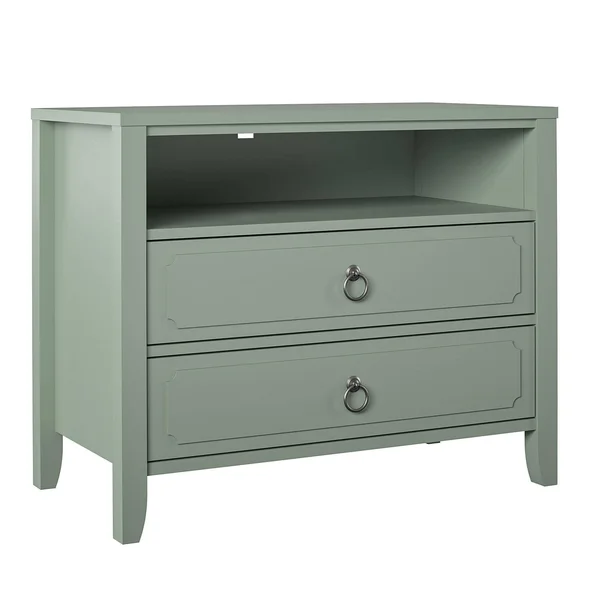 Novogratz Her Majesty 2 Drawer Nightstand - Green