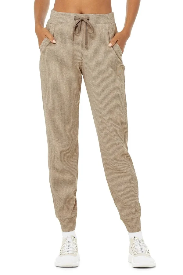 Alo Yoga - Muse Sweatpant in Gravel Heather, Size: Large