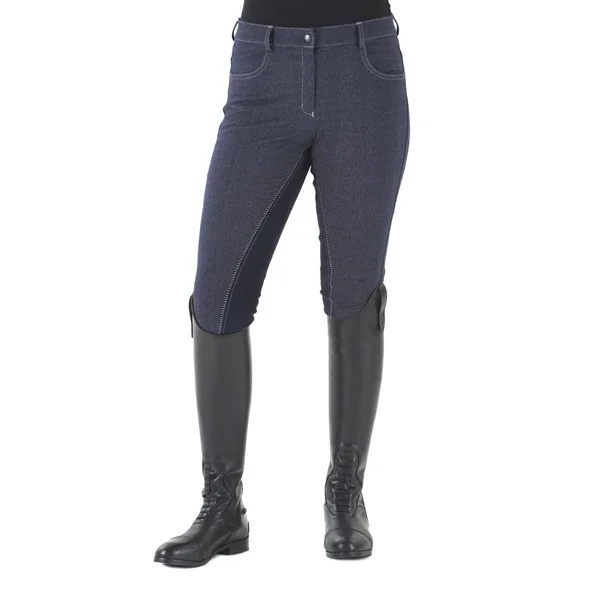 Ovation Euro Jean Front Zip Breeches - Ladies - Full Seat