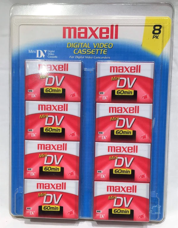 New Sealed Maxell Digital Video Cassette 8 Pack Mini DV 60min