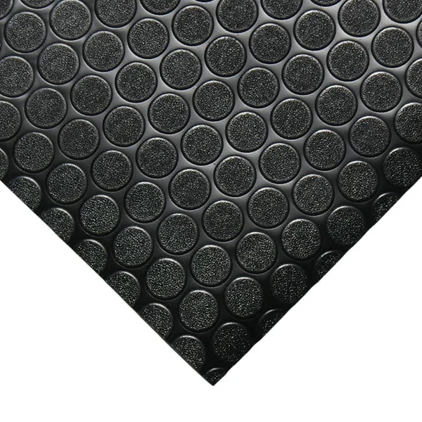 Rubber-Cal Coin-Grip Anti-Slip Rolled Rubber Mat - Brown 144 x 48 in.