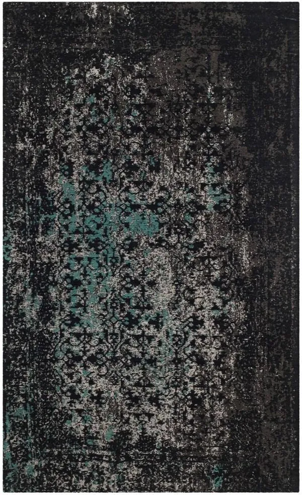 Safavieh CLV223C Classic Vintage Navy, Teal Area Rug - 3& x 5&
