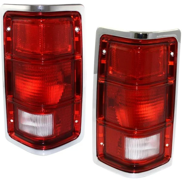 Replacement Tail Light Clear & Red Lens Driver and Passenger SIDE, 1-Year Unlimited-mileage Warranty SET-TRI4721