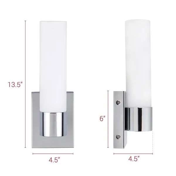 Perpetua LED Bathroom Vanity Light - Chrome - Linea di Liara LL-SC941-PC