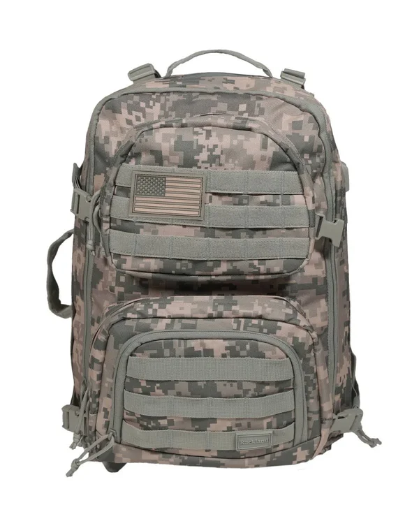 Rockland 20 in. ACU Camo Military Tactical Laptop Backpack, 13" x 8.5" x 20"