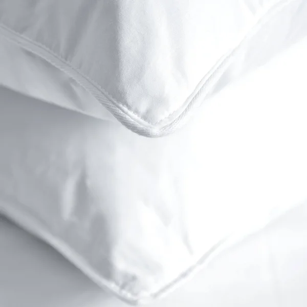 2 Pack Feather Down Pillows Cotton Cover Medium Firm - White - King