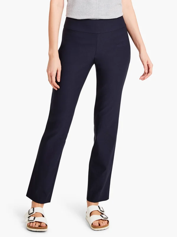 Nic+Zoe Wonderstretch Straight-leg Pants - Blue - Size 12