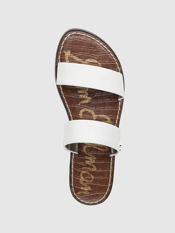 Sam Edelman Women's Gala Slide Sandals - White Leather
