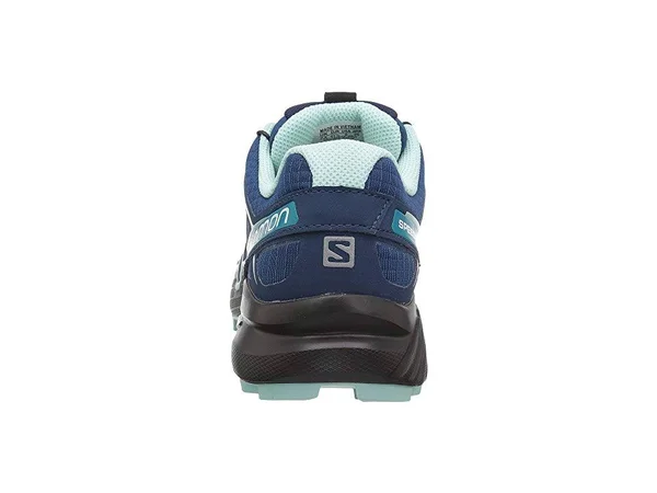 Salomon Women's Speedcross 4 Wide Running Shoes Poseidon, Eggshell Blue, Black 8