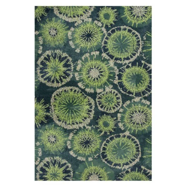 Kas Allure 4050 Blue Starburst Rug - 2 ft 3 in x 7 ft 6 in Runner