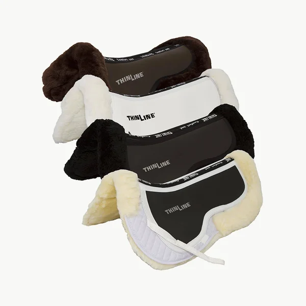 Thinline Ultra Sheepskin Comfort Half Saddle Pad [large] White