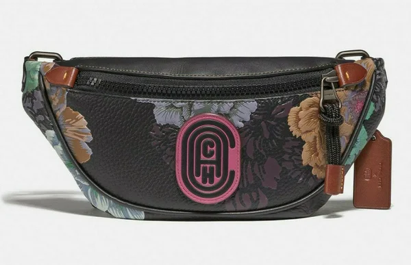 Coach Mini Rivington Belt Bag with Kaffe Fassett Print - Women's - V5/black Multi