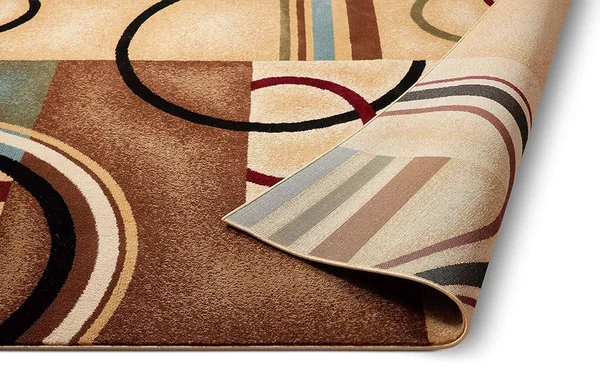 Well Woven Barclay Arcs & Shapes Modern Abstract Geometric Ivory 6&7 inch x 9&6 inch Area Rug