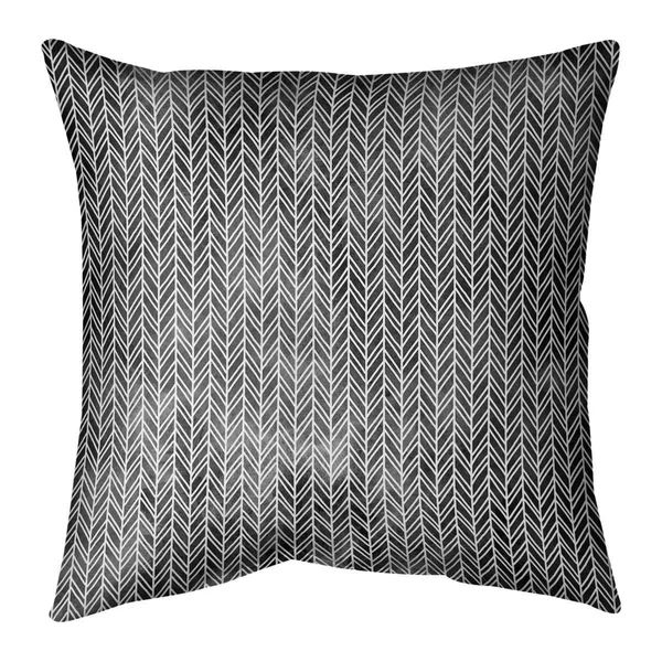 Porch & den Agaard Herringbone Pattern Throw Pillow - 16 x 16 - Blue & Purple - Linen