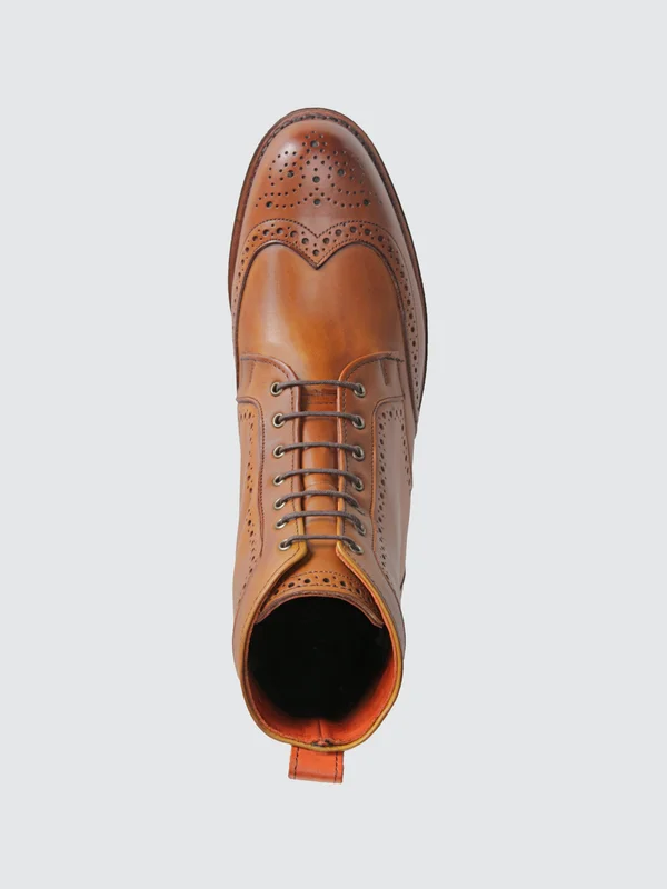 Allen Edmonds Dalton Wingtip Dress Boots - Walnut
