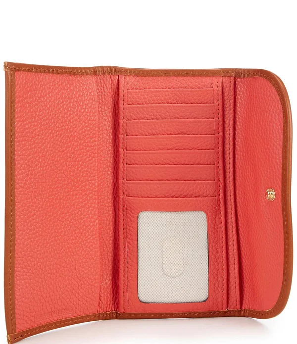 Dooney & Bourke Taupe Pebble Continental Clutch Wallet