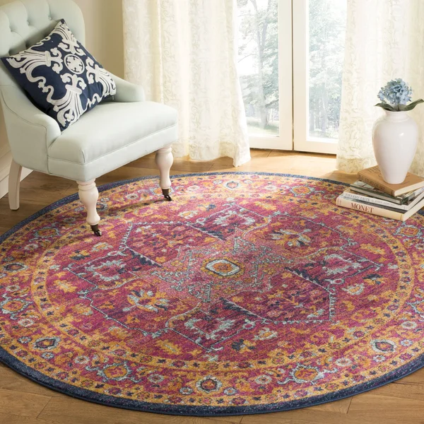 Safavieh Evoke EVK275S 6&7x22 x 9&0x22 Fuchsia, Orange Area Rug