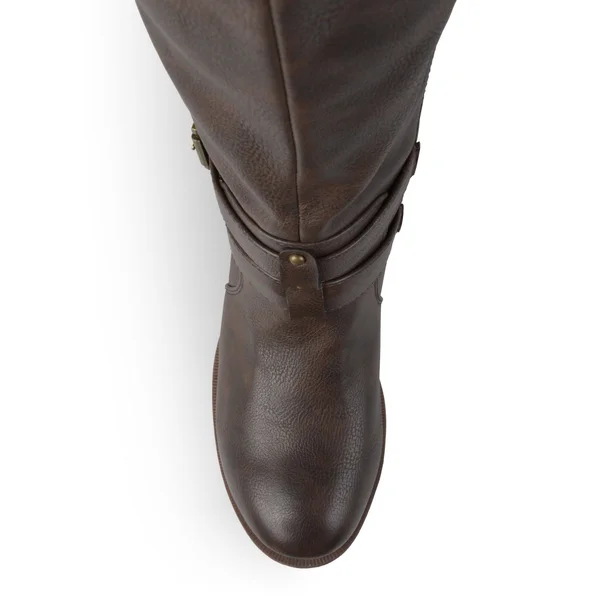 Journee Collection Women's Wide Calf Bite Boot - Brown