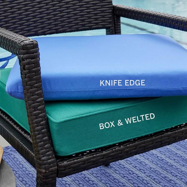 Sunbrella Seat Cushion - Melon Orange - Size 19.5 in. x 18 in., Boxed, The Company Store