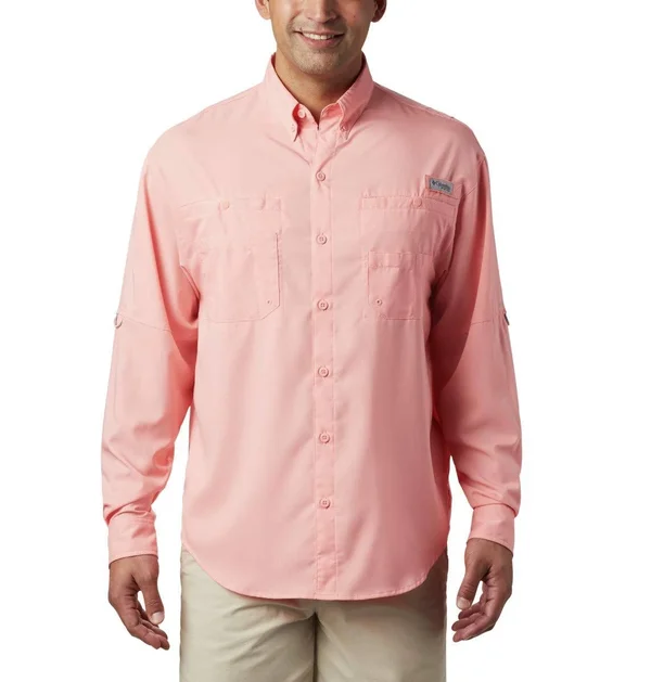Columbia Tamiami II Long-Sleeve Shirt for Men - Sorbet - 2XLT