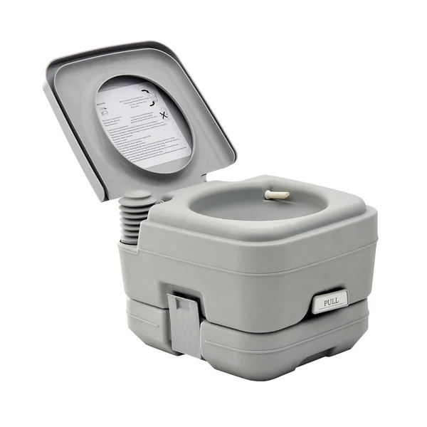 HomCom 2.8 Gallon (10L) Portable Camping Toilet - Gray