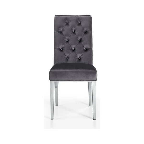Meridian Furniture Juno Grey Velvet Dining Chair (Set of 2)