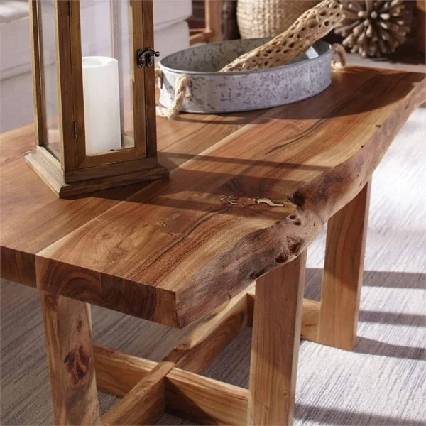 Bowery Hill Natural Live Edge 42x22 Wood Coffee Table - BH-4752-2013163