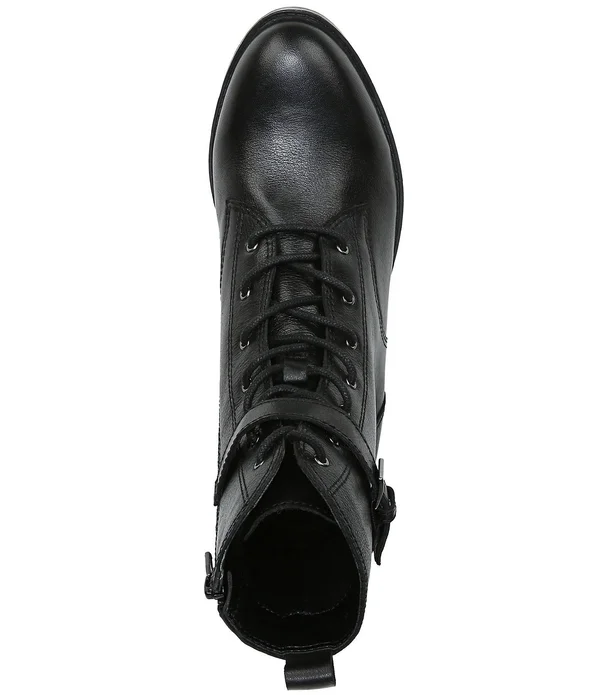 Naturalizer Sycamore Combat Boot - Black Leather - 5/M