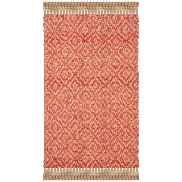 Safavieh Natural Fiber Fuchsia/Beige 4 ft. x 6 ft. Area Rug