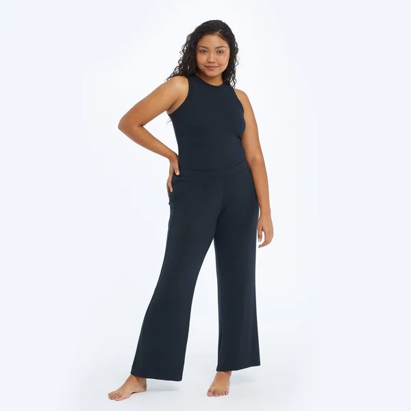 Summersalt The Softest Ribbed Wide Leg Lounge Pant - Sea Urchin Size: Large