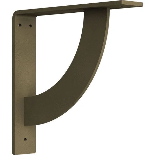 Ekena Millwork 2x22W x 10x22D x 10x22H Bulwark Steel BRACKET, Hammered Gold