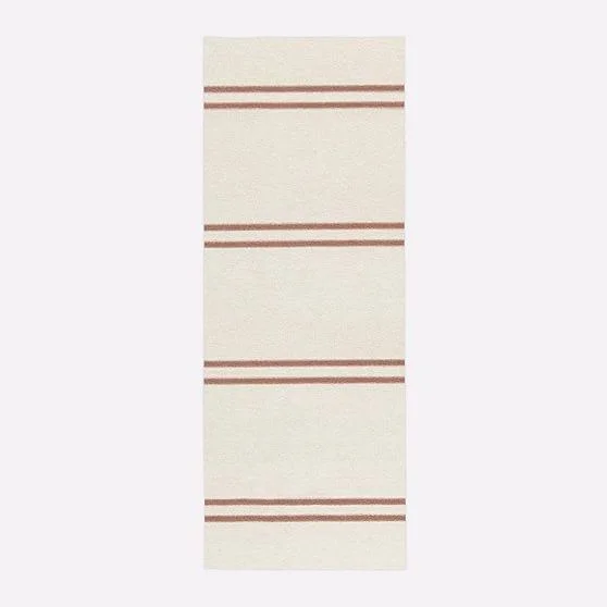 HTH Simple Striped Rug - 2.5x7, Mocha Mousse