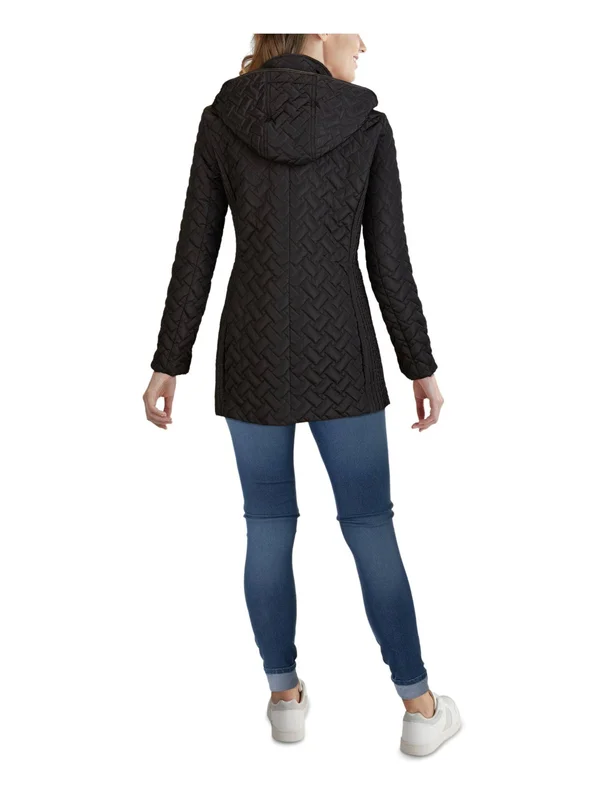 Cole Haan Quilted Barn Jacket (Black) Women's Coat