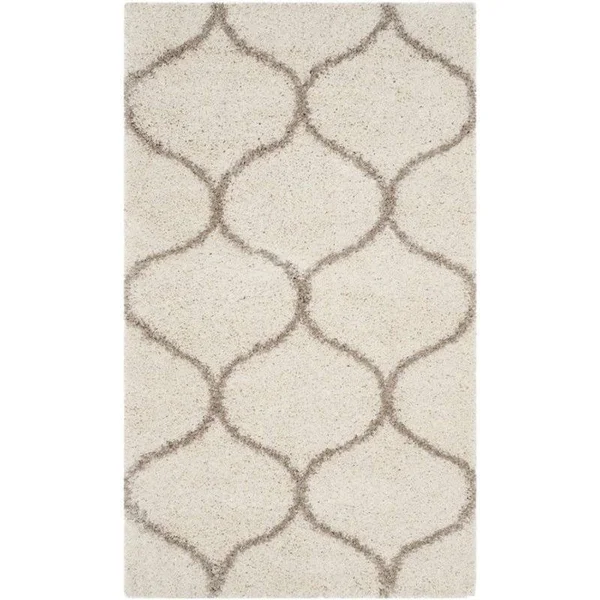 Hawthorne Collection 5& 1x22 x 7& 6x22 Rug in Ivory and Beige