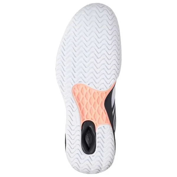 K-Swiss Men's Aero Court Tennis Shoes (White/Black/Soft Neon Orange)