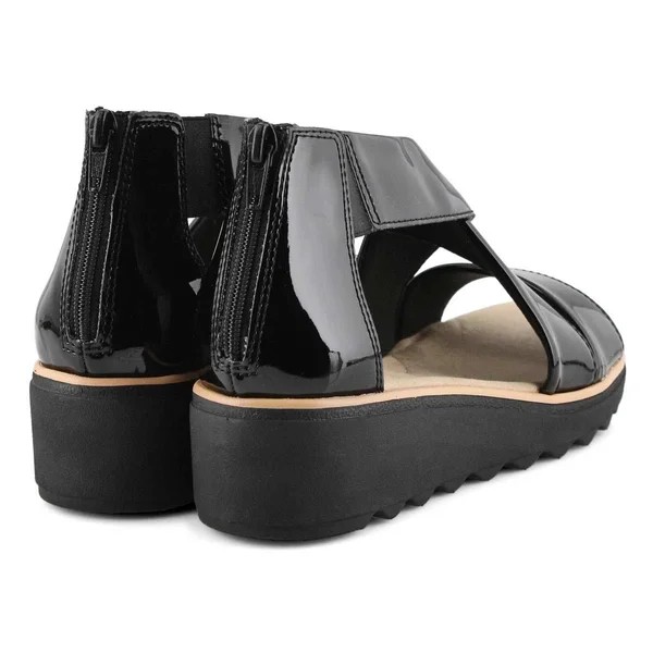Clarks Women's Jillian Rise Wedge Sandal, Size: 8, Black