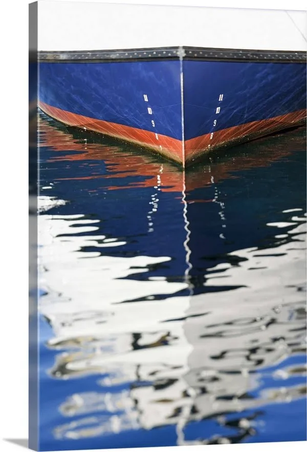 Reflection of Boat in Water - Canvas Wall Art, 24x36, Great Big Canvas