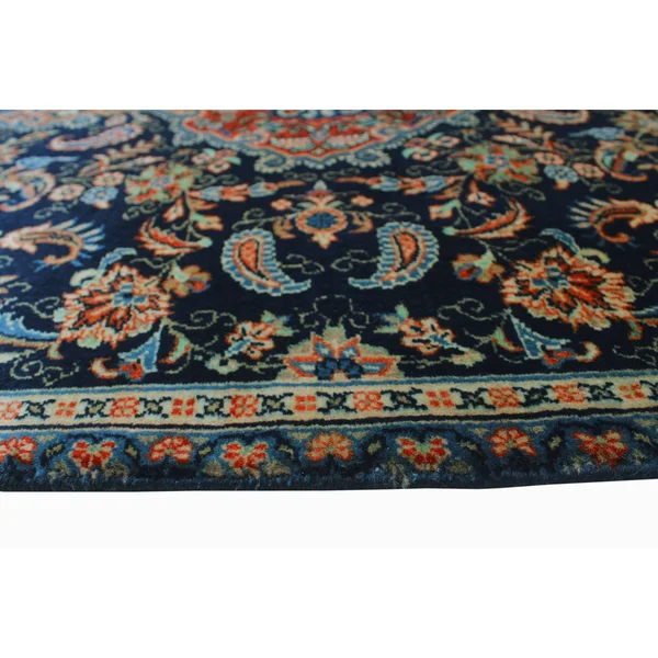Semi Antique Scot Blue/Ivory Rug - 3&3x22 x 5&4x22