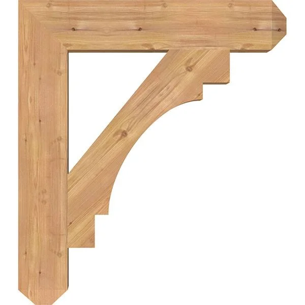 Ekena Millwork BKT06X30X34MRC04SWR 5 1/2x22W x 30x22D x 34x22H Merced Craftsman Smooth BRACKET - Western Red Cedar