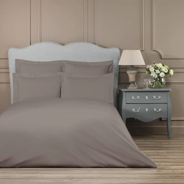 Togas Duvet Cover Royal Cotton Sateen 220 TC Taupe Color Queen Size