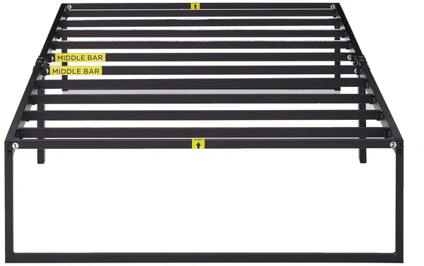Zinus 12 inch Platforma Bed Frame, Mattress Foundation/ No Box Spring Needed, Metal Slat Support, Twin