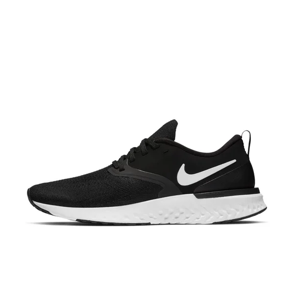 Nike Women's Odyssey React Flyknit 2 Running Shoes (6.5, Black/White)