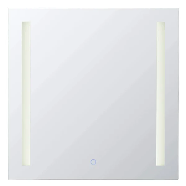 Bathroom Medicine Cabinet, Aluminum, Recessed/Surface Mount, 24 inch x 30 inch, 2 Door Hinged, Mirrored w/ 2 LED Strips, Size: 2