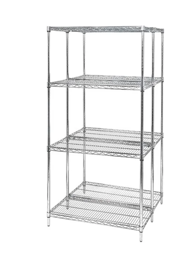 Quantum Wire 4-Shelf Starter Unit - 18x22 x 36x22 x 74x22 - Chrome