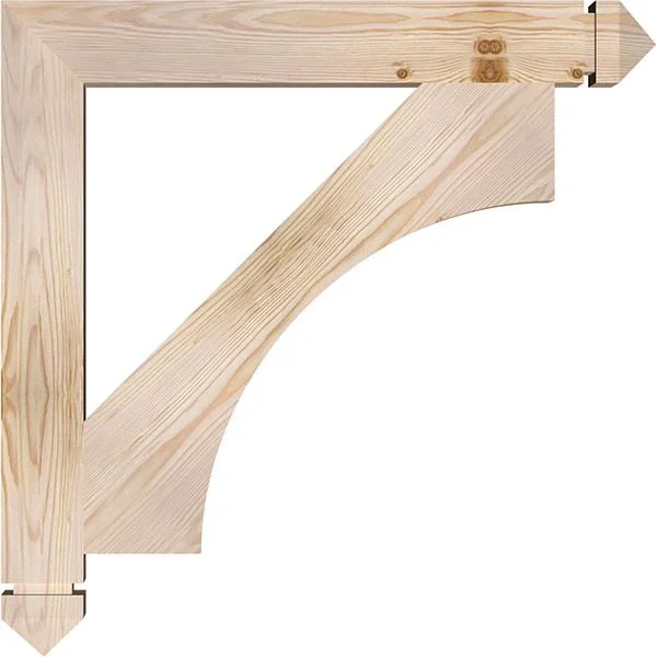 Ekena Millwork BKT04X28X28WTL03SDF 3 1/2x22W x 28x22D x 28x22H Westlake Arts & Crafts Smooth BRACKET - Douglas Fir