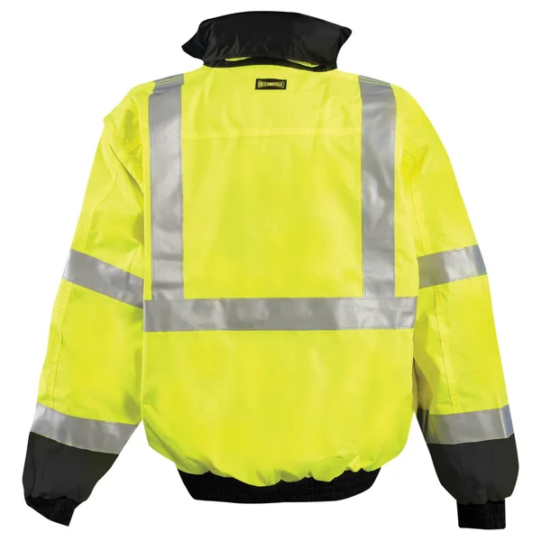 Occunomix LUX-TJBJ-BYS 4-Way Black Bottom Bomber Jacket, Yellow, S, Class 3